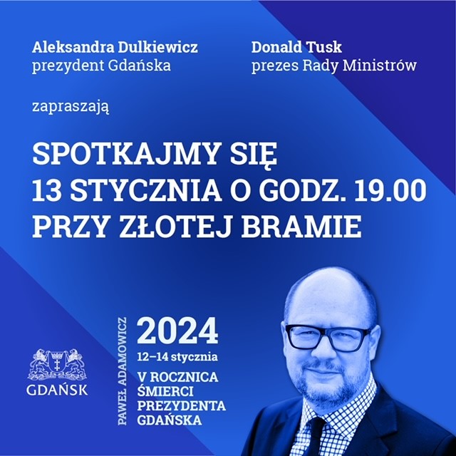 Gdańsk pamięta o prezydencie Pawle Adamowiczu